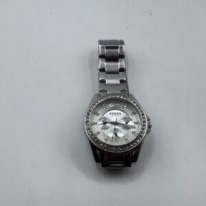 Fossil Riley ES2203 Womens Stainless Steel Analog Silver Dial Quartz Watch